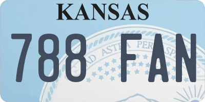 KS license plate 788FAN
