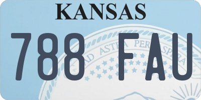 KS license plate 788FAU