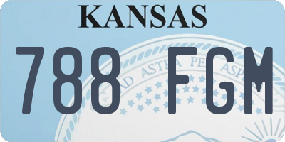 KS license plate 788FGM