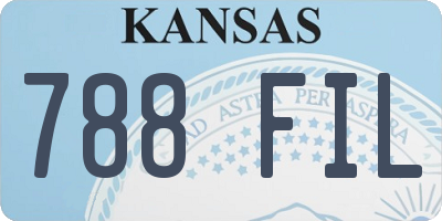 KS license plate 788FIL