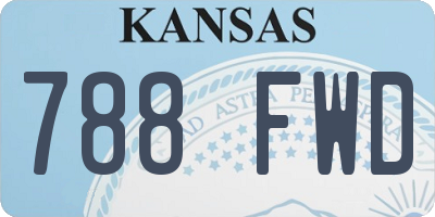 KS license plate 788FWD