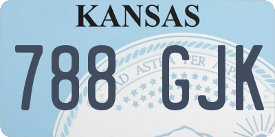 KS license plate 788GJK