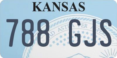 KS license plate 788GJS
