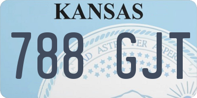 KS license plate 788GJT