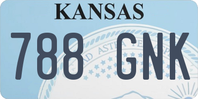 KS license plate 788GNK