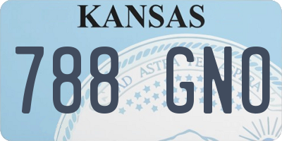 KS license plate 788GNO