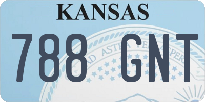 KS license plate 788GNT