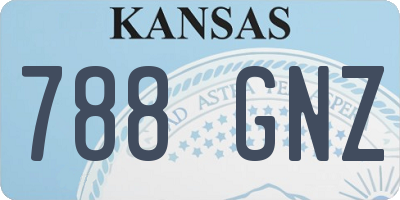 KS license plate 788GNZ