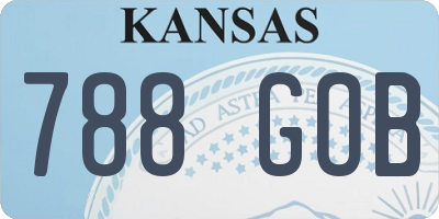 KS license plate 788GOB