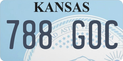 KS license plate 788GOC