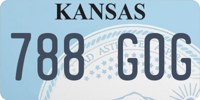 KS license plate 788GOG