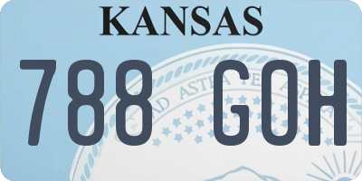 KS license plate 788GOH