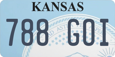 KS license plate 788GOI