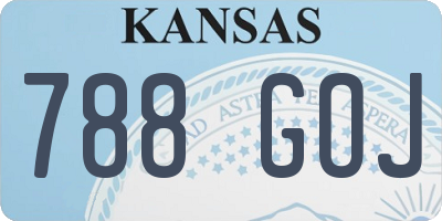 KS license plate 788GOJ