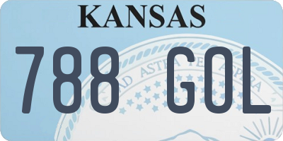KS license plate 788GOL