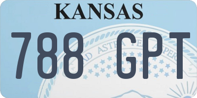KS license plate 788GPT