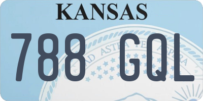 KS license plate 788GQL