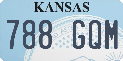 KS license plate 788GQM