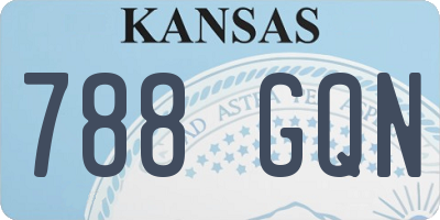 KS license plate 788GQN