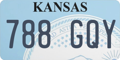 KS license plate 788GQY
