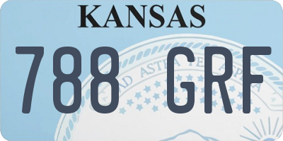 KS license plate 788GRF