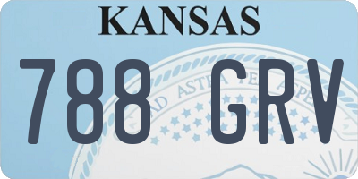 KS license plate 788GRV