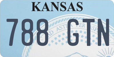 KS license plate 788GTN