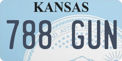 KS license plate 788GUN