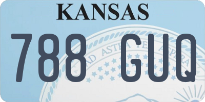 KS license plate 788GUQ
