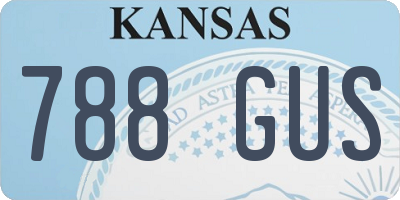 KS license plate 788GUS