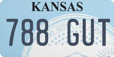 KS license plate 788GUT