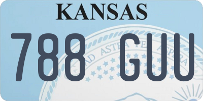 KS license plate 788GUU