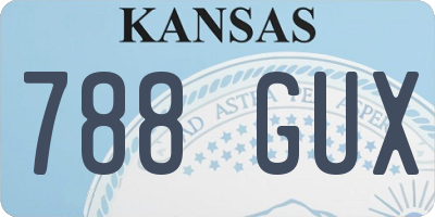 KS license plate 788GUX