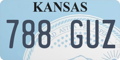 KS license plate 788GUZ