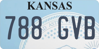 KS license plate 788GVB