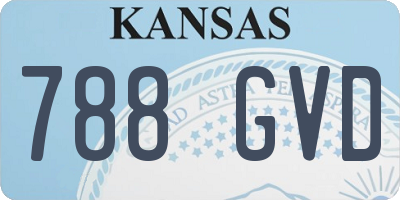 KS license plate 788GVD