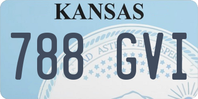 KS license plate 788GVI
