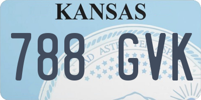 KS license plate 788GVK