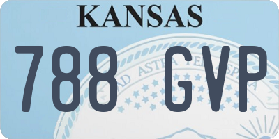 KS license plate 788GVP