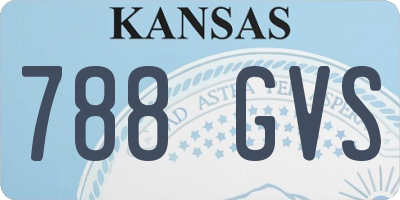 KS license plate 788GVS