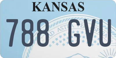KS license plate 788GVU