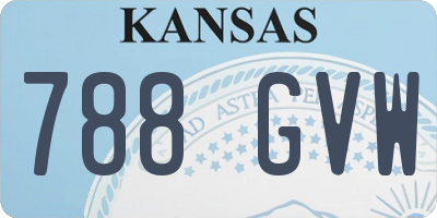 KS license plate 788GVW