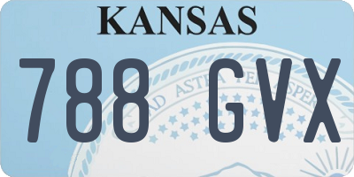 KS license plate 788GVX
