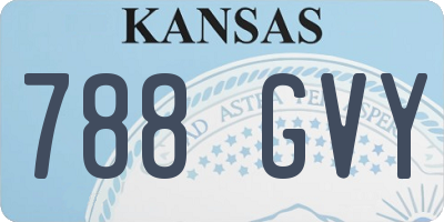 KS license plate 788GVY