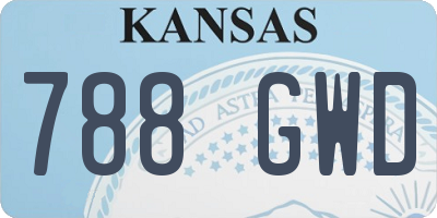 KS license plate 788GWD