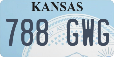 KS license plate 788GWG
