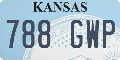KS license plate 788GWP