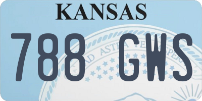 KS license plate 788GWS