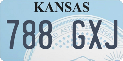 KS license plate 788GXJ