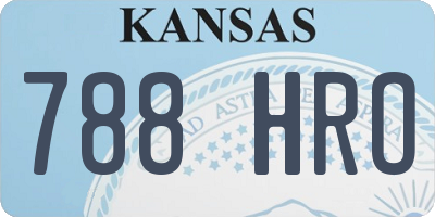 KS license plate 788HRO